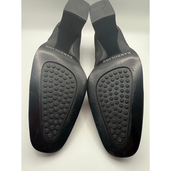 Bandolino Black Pumps 7.5 Minimalist Block Heel Classic Workwear Quiet Luxury - Picture 3 of 8